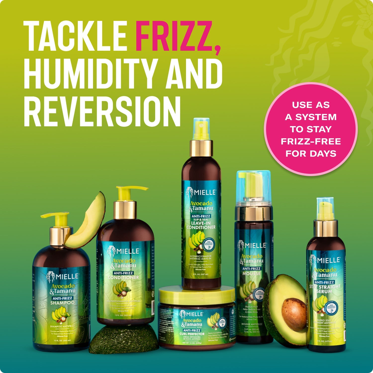 Avocado & Tamanu Anti-Frizz Mousse